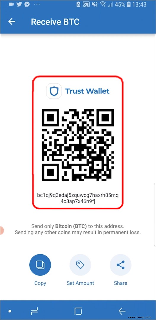 So finden Sie Ihre Wallet-Adresse in Trust Wallet 