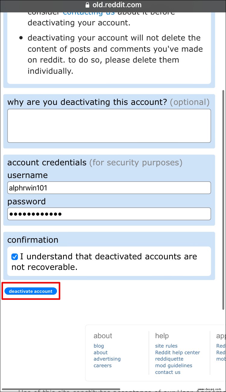 So löschen Sie Ihr Reddit-Konto 