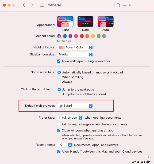 So ändern Sie den Standardbrowser auf einem Mac 
