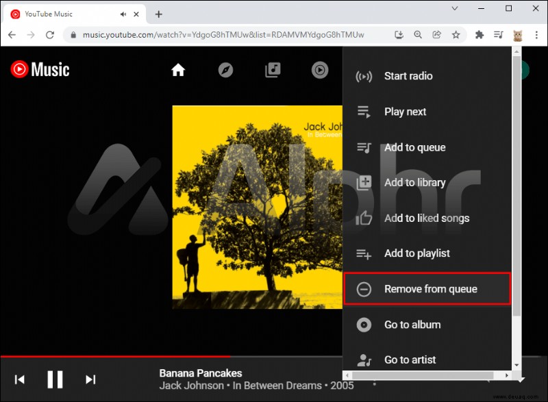 So löschen Sie die Warteschlange in YouTube Music 