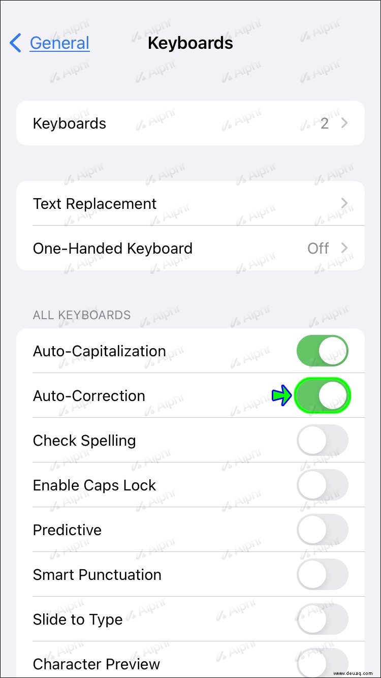So deaktivieren Sie die Autokorrektur auf einem iPhone