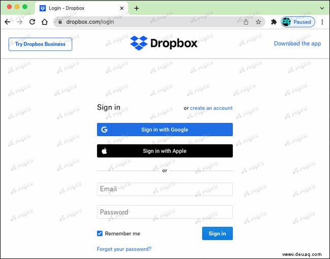 So teilen Sie einen Link von Dropbox