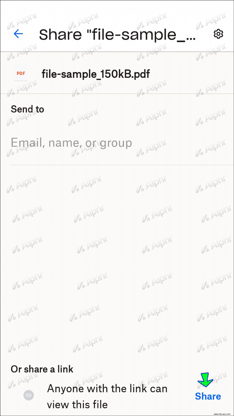 So teilen Sie einen Link von Dropbox