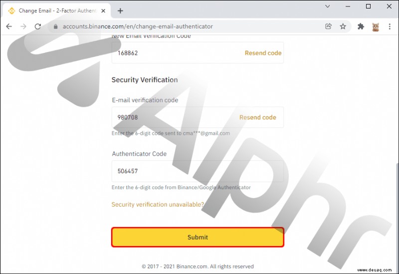So ändern Sie Ihre E-Mail-Adresse in Binance