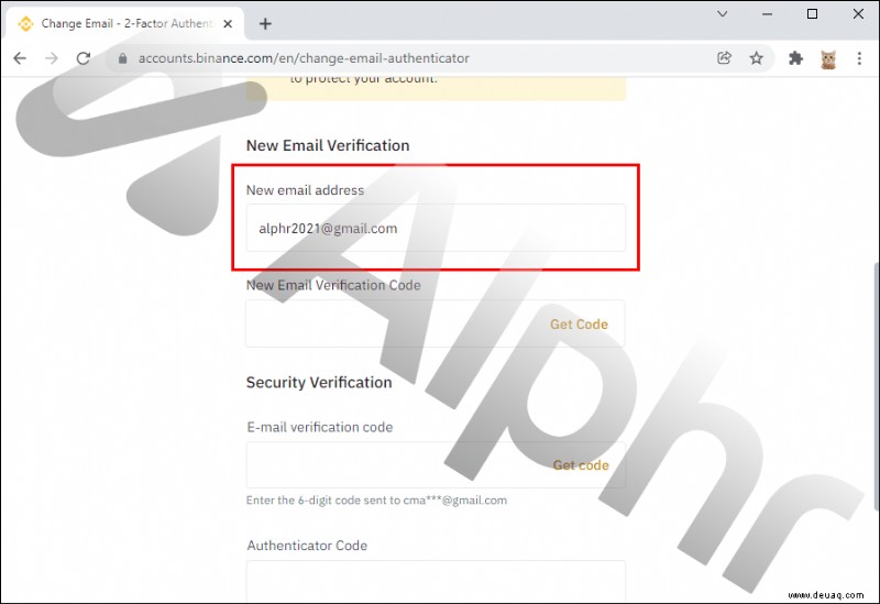 So ändern Sie Ihre E-Mail-Adresse in Binance