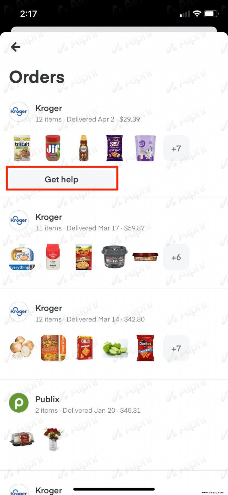 So erhalten Sie eine Rückerstattung in InstaCart