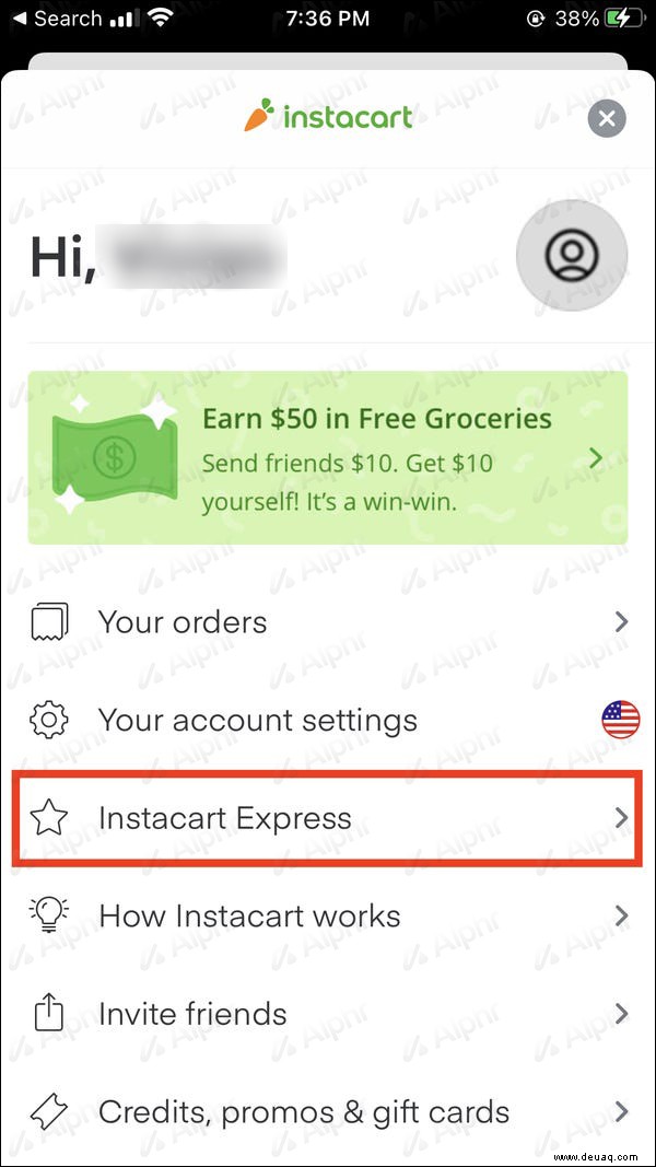 So erhalten Sie eine Rückerstattung in InstaCart