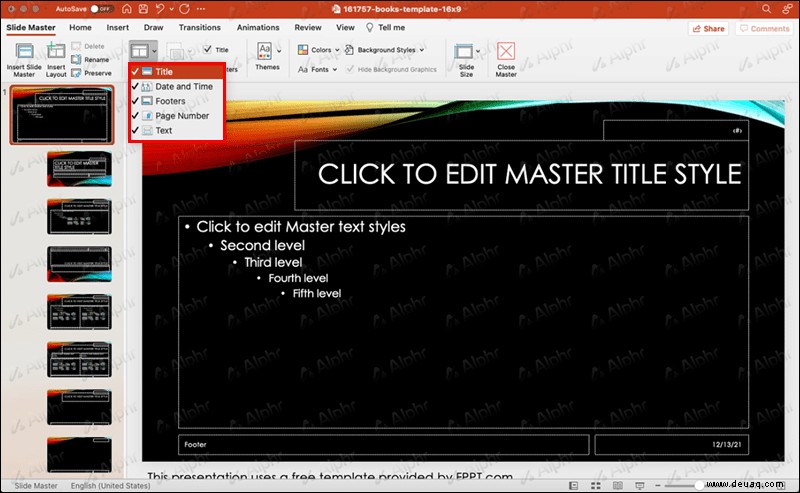 So bearbeiten Sie die Masterfolie in PowerPoint