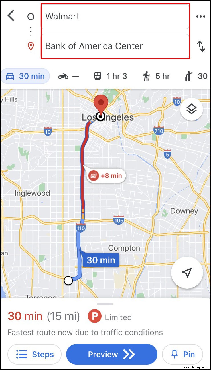 So ändern Sie Google Maps von Gehen zu Fahren [und umgekehrt]