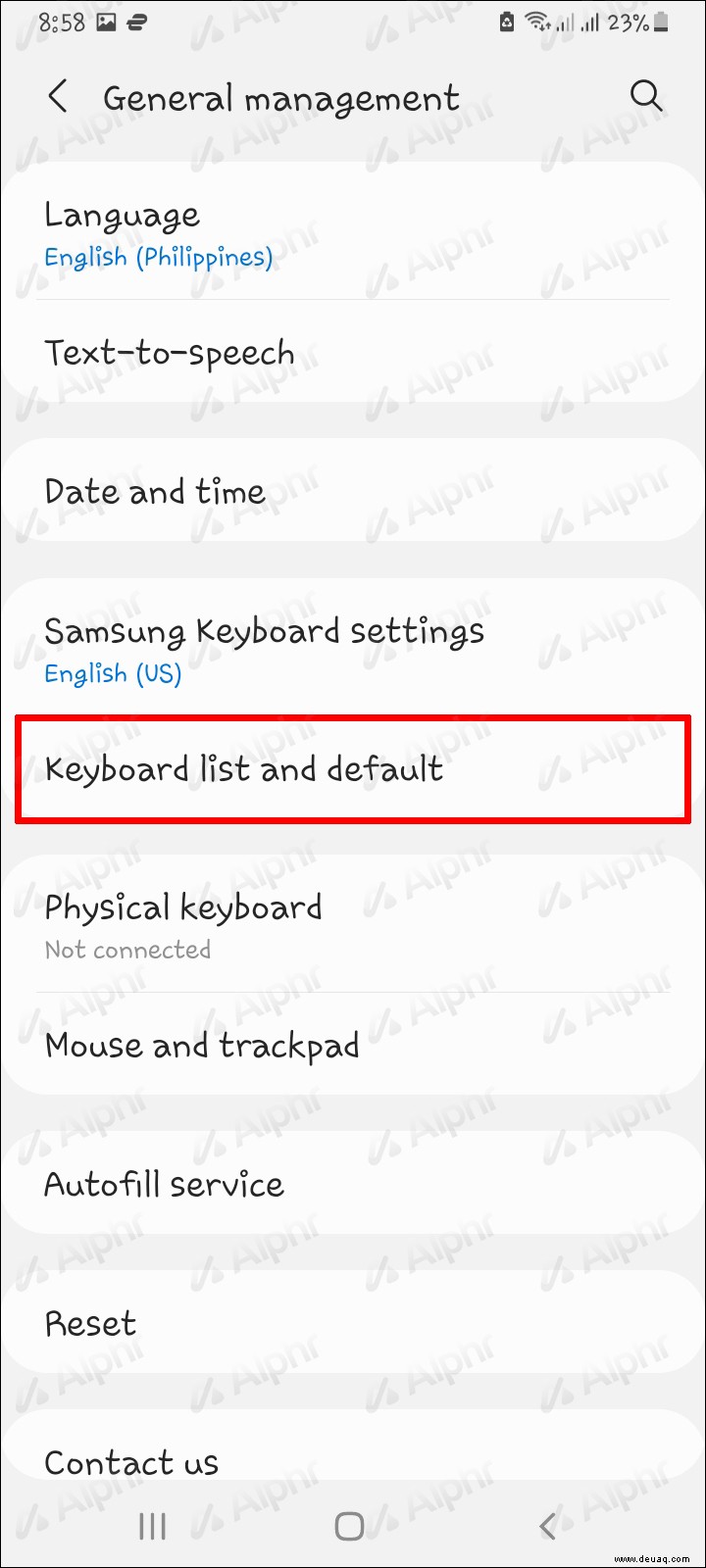 So ändern Sie die Tastatur auf einem Android