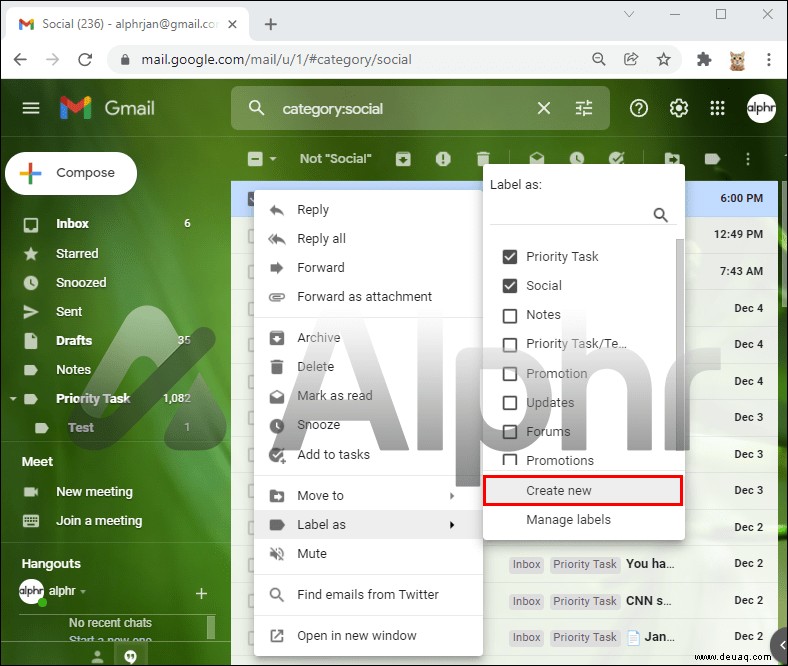 So erstellen Sie Ordner in Gmail