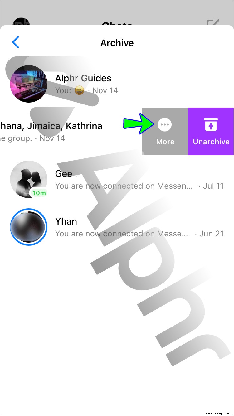 So zeigen Sie archivierte Nachrichten in Messenger an