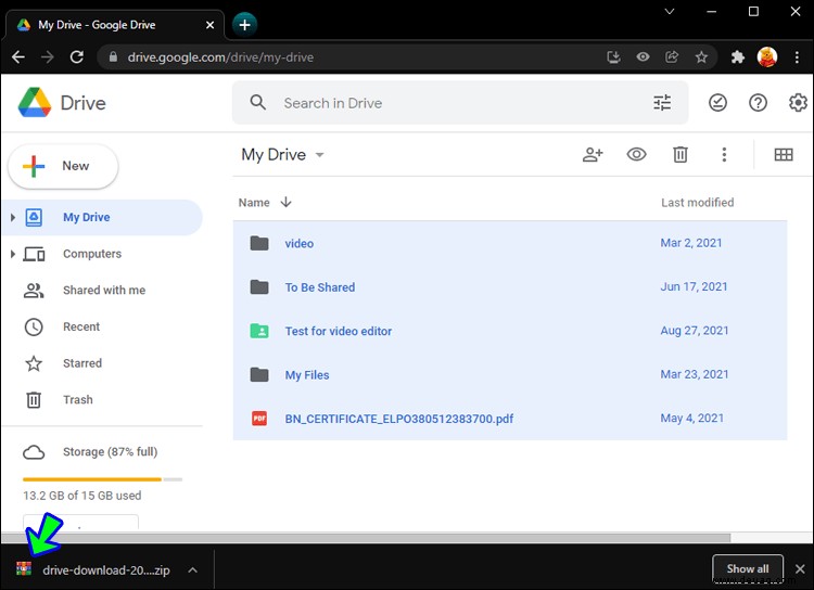 So laden Sie alle Dateien von Google Drive herunter