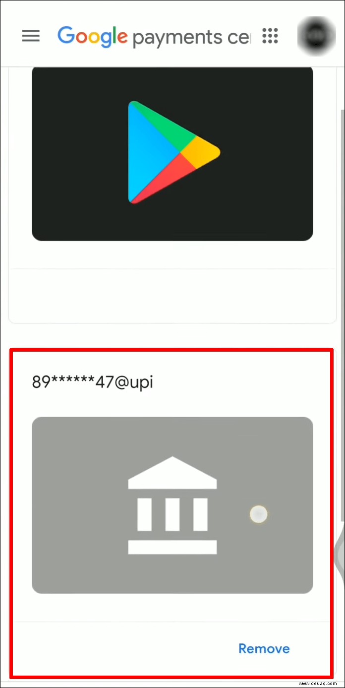 So entfernen Sie eine Zahlungsmethode in Google Play