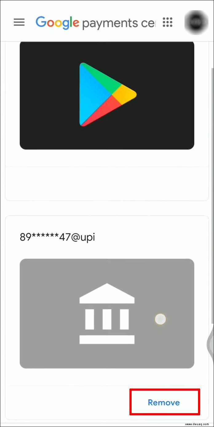 So entfernen Sie eine Zahlungsmethode in Google Play