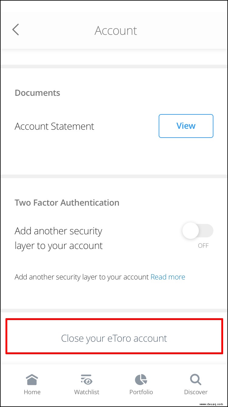 So löschen Sie ein eToro-Konto