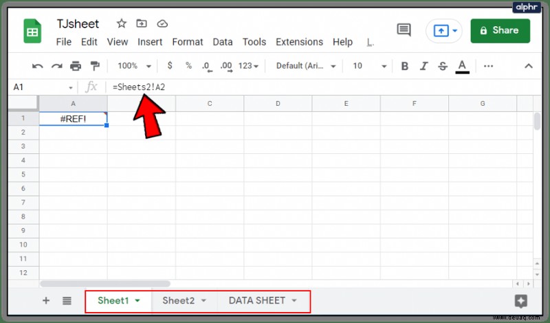 So verknüpfen Sie Daten von einem anderen Tab in Google Sheets 