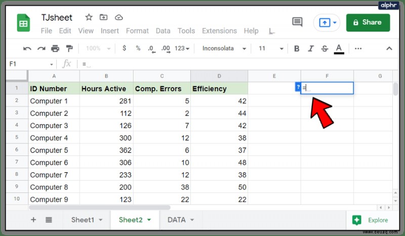 So verknüpfen Sie Daten von einem anderen Tab in Google Sheets 