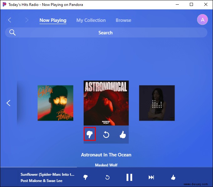 So machen Sie einen Daumen nach unten in Pandora rückgängig 