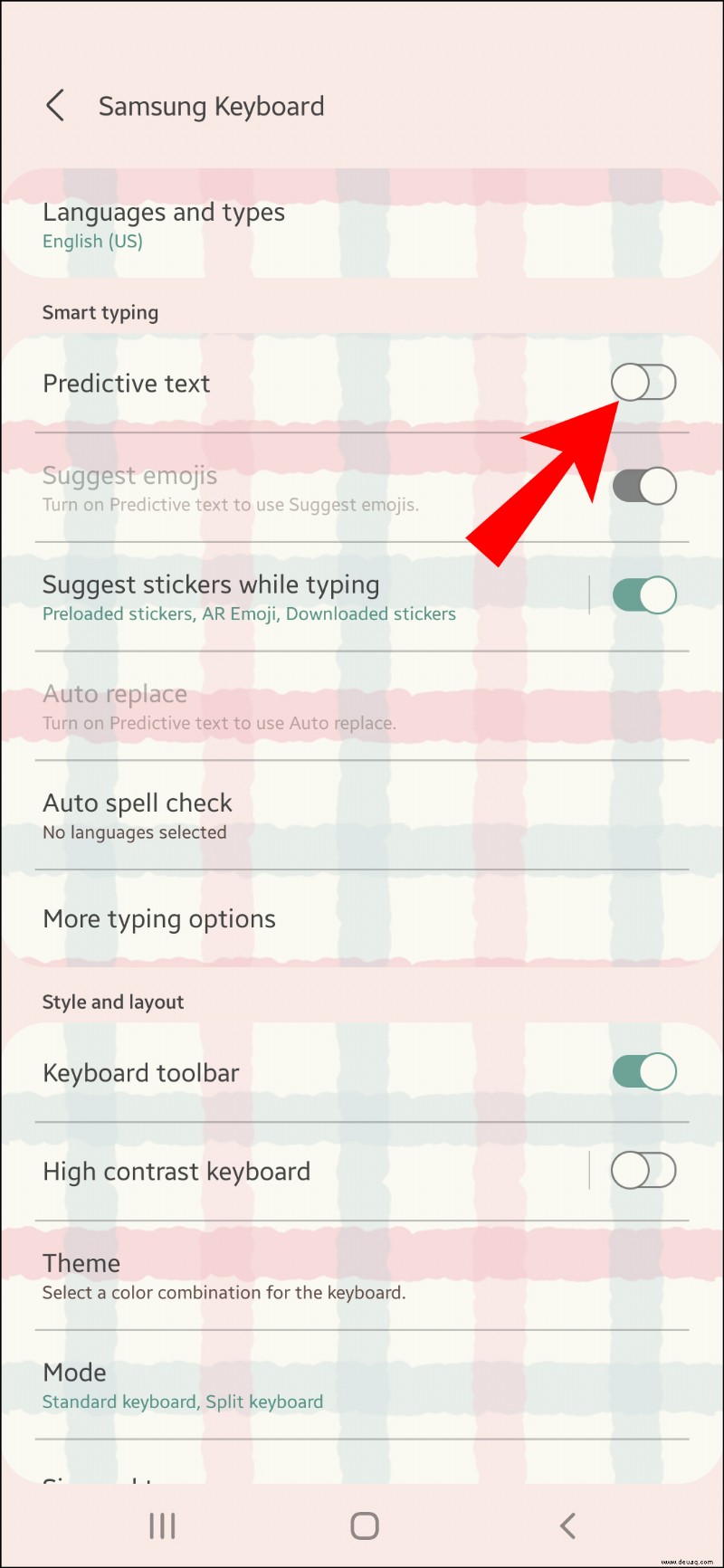 So deaktivieren Sie Textvorhersage auf Android 
