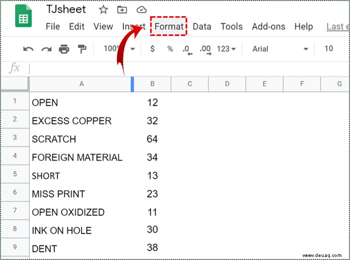 So markieren Sie den höchsten Wert in Google Sheets 