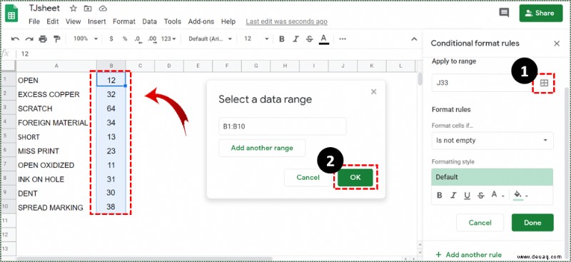 So markieren Sie den höchsten Wert in Google Sheets 