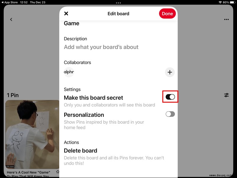 So machen Sie ein Board in Pinterest privat