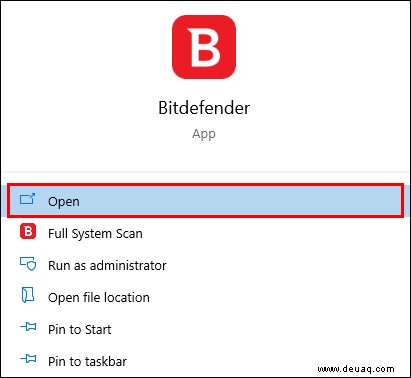 So deaktivieren Sie Bitdefender vorübergehend oder dauerhaft