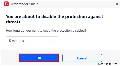 So deaktivieren Sie Bitdefender vorübergehend oder dauerhaft