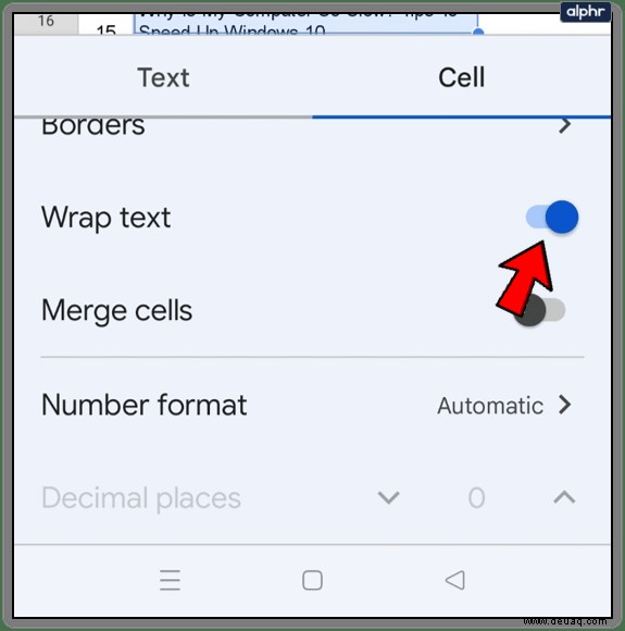 So brechen Sie Text in Google Tabellen um [alle Geräte]