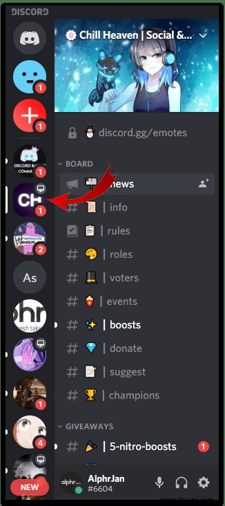 So verlassen Sie einen Discord-Server