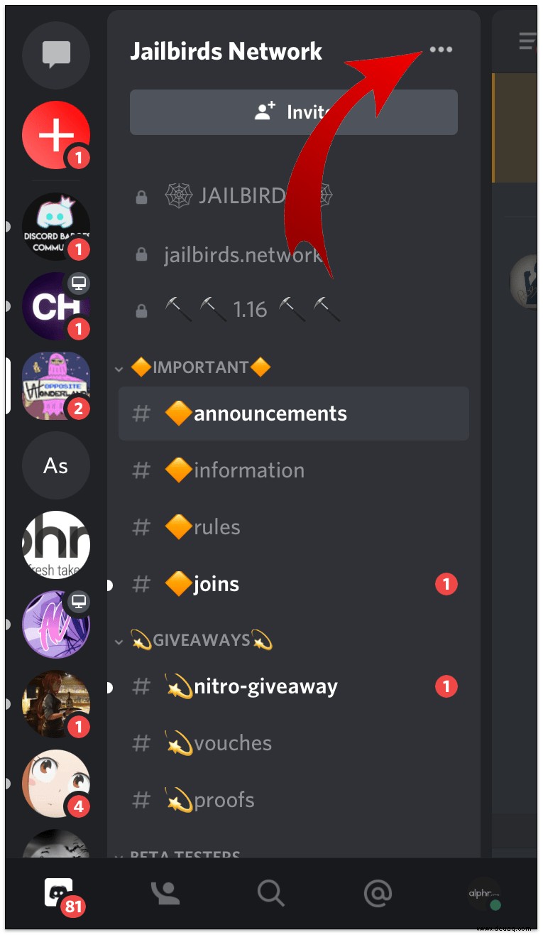 So verlassen Sie einen Discord-Server