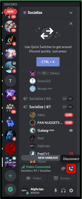 So verlassen Sie einen Discord-Server