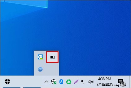 Anzeigen des Batterieprozentsatzes in Windows 10
