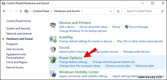 Anzeigen des Batterieprozentsatzes in Windows 10