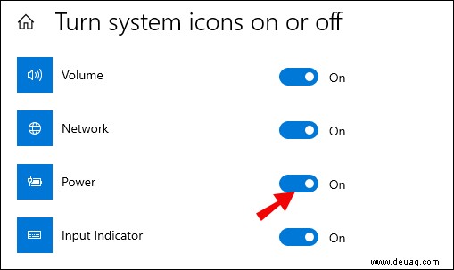 Anzeigen des Batterieprozentsatzes in Windows 10