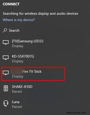 So spiegeln Sie Windows 10 auf den Amazon Fire TV Stick oder Cube