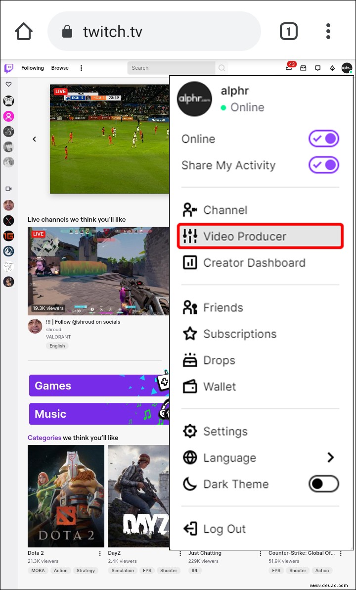 So laden Sie Twitch VOD-Videos auf einen PC oder ein Smartphone herunter 