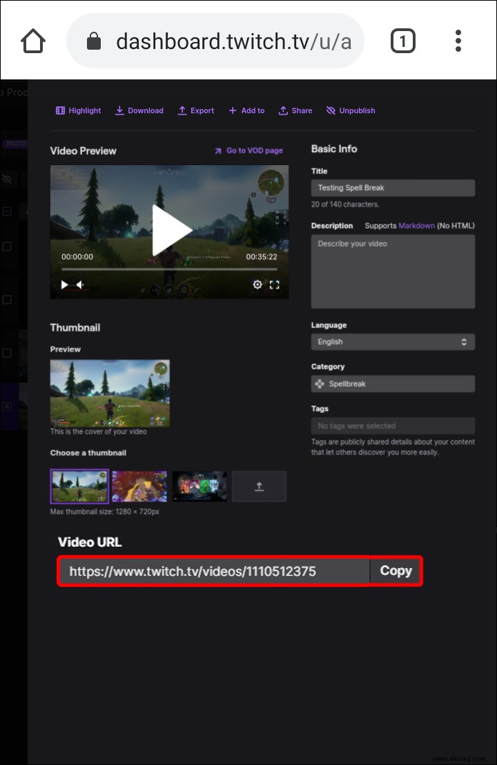 So laden Sie Twitch VOD-Videos auf einen PC oder ein Smartphone herunter 