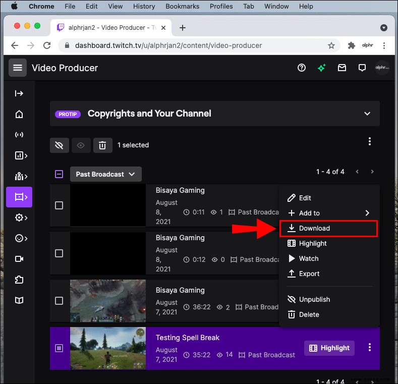 So laden Sie Twitch VOD-Videos auf einen PC oder ein Smartphone herunter 