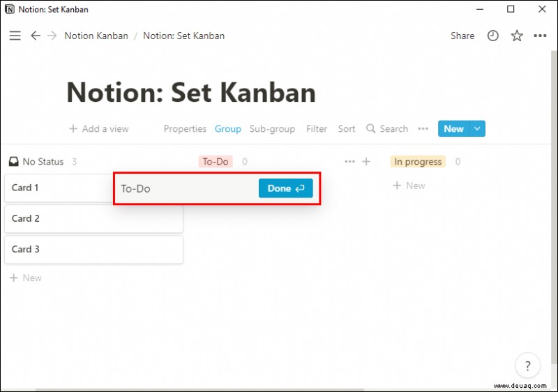 So richten Sie ein Kanban-Board in Notion ein 