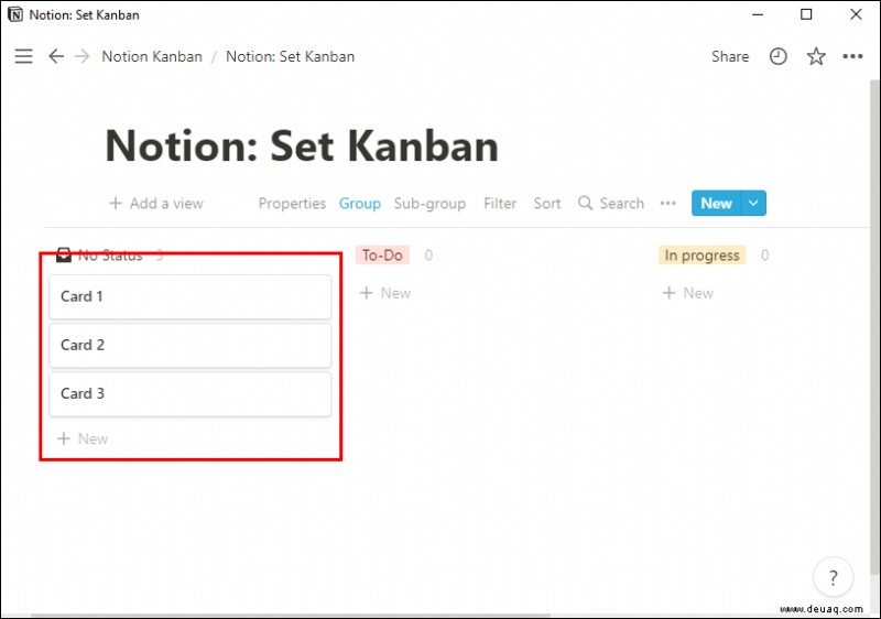 So richten Sie ein Kanban-Board in Notion ein 