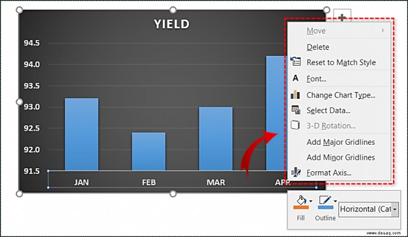 So ändern Sie die X-Achse in Excel