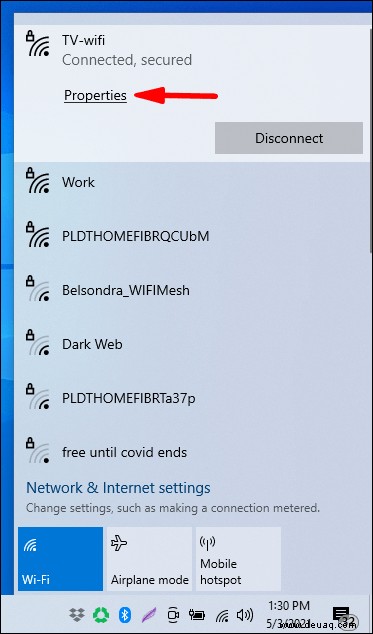 So ändern Sie ein Wi-Fi-Netzwerk von öffentlich zu privat in Windows 10