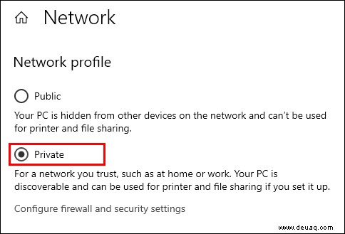 So ändern Sie ein Wi-Fi-Netzwerk von öffentlich zu privat in Windows 10