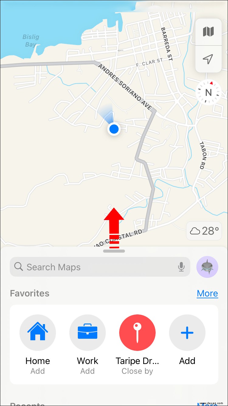 So setzen oder entfernen Sie eine Stecknadel in Apple Maps