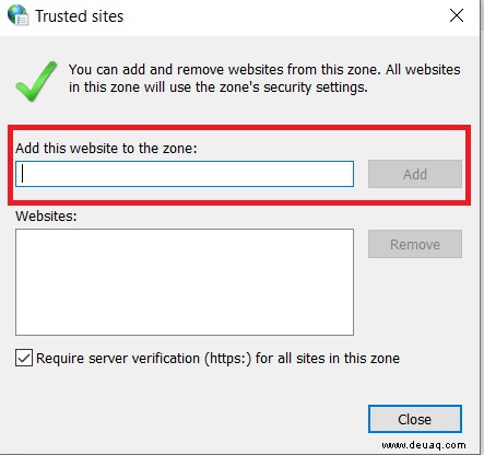 Wie man vertrauenswürdige Sites zu Google Chrome hinzufügt