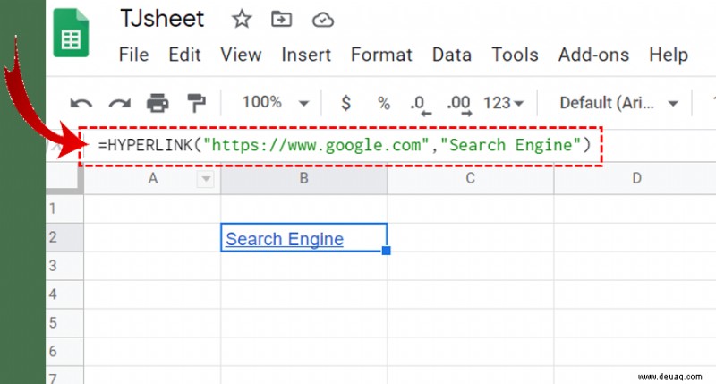 So erstellen Sie einen Hyperlink zu Google Tabellen