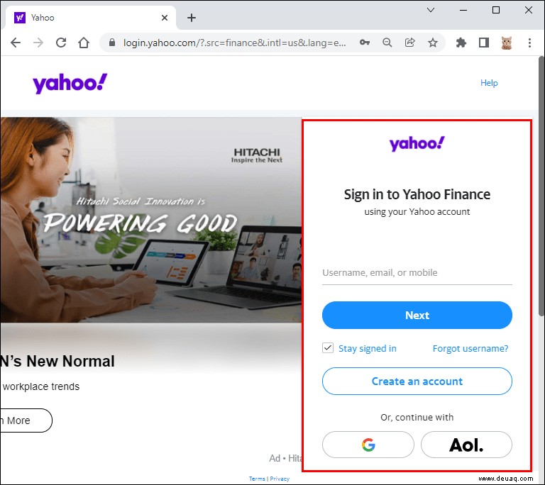 So löschen Sie eine Aktie in Yahoo Finanzen