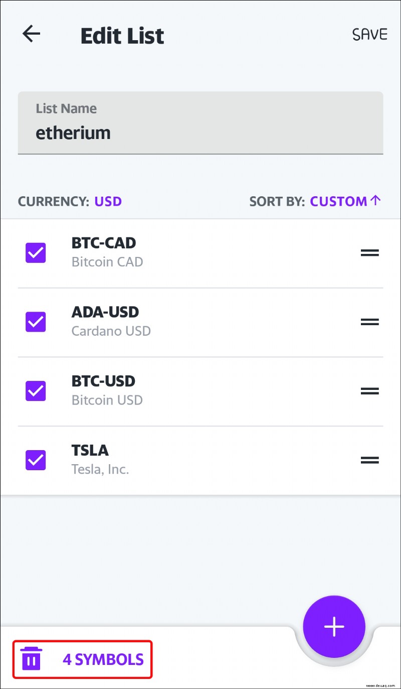So löschen Sie eine Aktie in Yahoo Finanzen